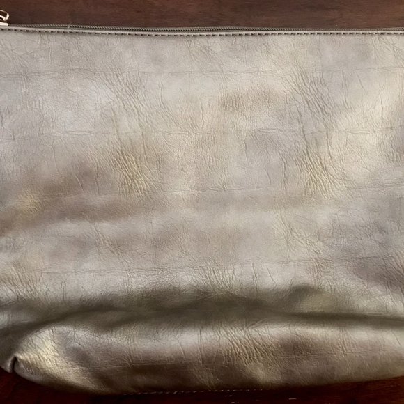 *CHASSE WELLS 1973* SILVER COLOR FAUX LEATHER INSERT FOR HANDBAG 12 x 10 x 3 - Picture 1 of 4